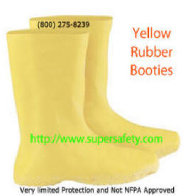 Booties Yellow Latex for over footwear protection 800 275 8239