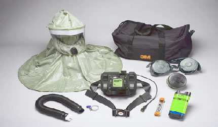 3M Powered AIr Purifying Respirator CBRN Call (773) 538-3333 send parts and order form to purchase Government pricing available.